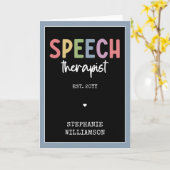 Custom SLP Speech Pathologist Speech Therapist Karte (Gelbe Blume)