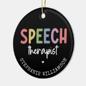 Custom SLP Speech Pathologist Speech Therapist Keramik Ornament (Links)