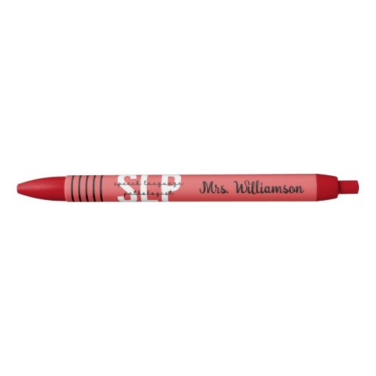 Custom SLP Speech Pathologist Speech Therapist Kugelschreiber (Vorderseite)