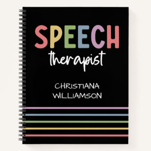 Custom SLP Speech Pathologist Speech Therapist Notizblock