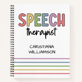 Custom SLP Speech Pathologist Speech Therapist Notizblock