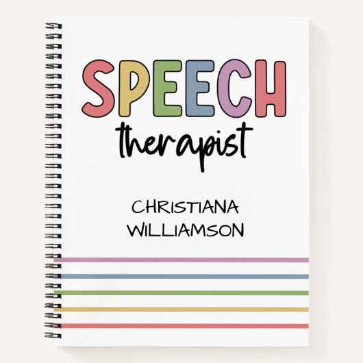 Custom SLP Speech Pathologist Speech Therapist Notizblock (Vorderseite)
