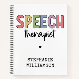 Custom SLP Speech Pathologist Speech Therapist Notizblock