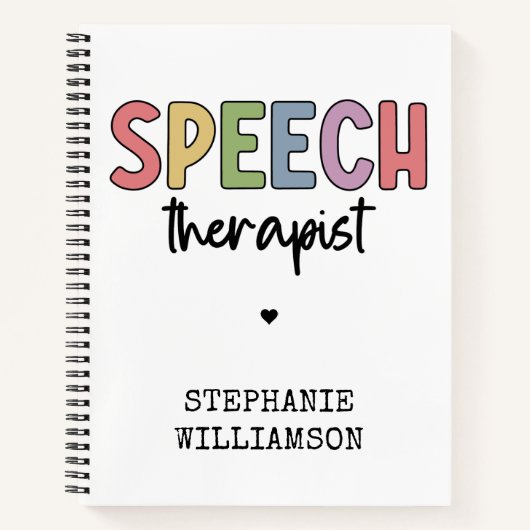 Custom SLP Speech Pathologist Speech Therapist Notizblock (Vorderseite)