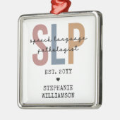 Custom SLP Speech Pathologist Speech Therapist Ornament Aus Metall (Links)