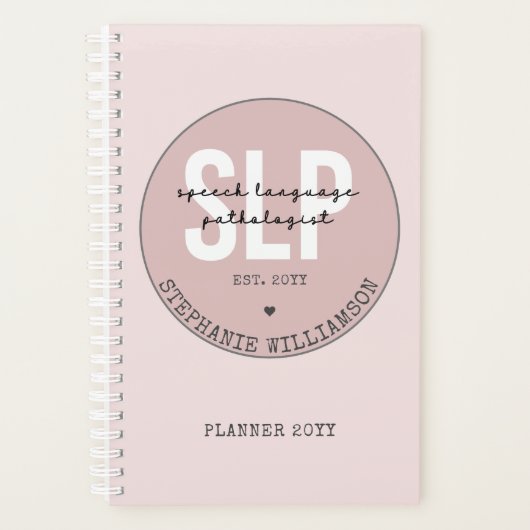 Custom SLP Speech Pathologist Speech Therapist Planer (Vorderseite)