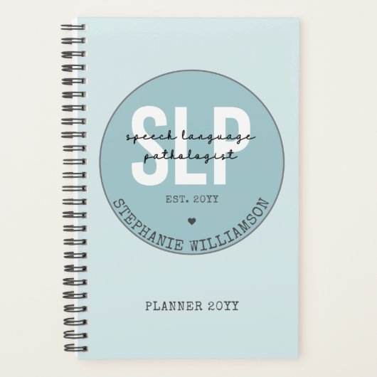 Custom SLP Speech Pathologist Speech Therapist Planer (Vorderseite)