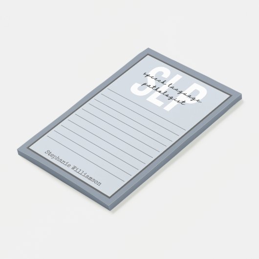 Custom SLP Speech Pathologist Speech Therapist  Post-it Klebezettel (angewinkelt)