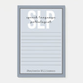 Custom SLP Speech Pathologist Speech Therapist  Post-it Klebezettel (Vorderseite)