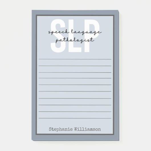 Custom SLP Speech Pathologist Speech Therapist  Post-it Klebezettel (Vorderseite)