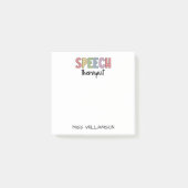 Custom SLP Speech Pathologist Speech Therapist Post-it Klebezettel (Vorderseite)
