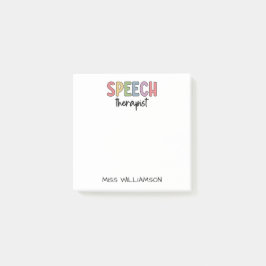 Custom SLP Speech Pathologist Speech Therapist Post-it Klebezettel
