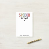 Custom SLP Speech Pathologist Speech Therapist Post-it Klebezettel (Auf Schreibtisch)