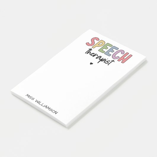 Custom SLP Speech Pathologist Speech Therapist Post-it Klebezettel (angewinkelt)