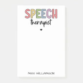 Custom SLP Speech Pathologist Speech Therapist Post-it Klebezettel (Vorderseite)