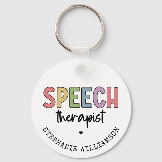 Custom SLP Speech Pathologist Speech Therapist Schlüsselanhänger (Vorderseite)