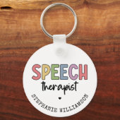 Custom SLP Speech Pathologist Speech Therapist Schlüsselanhänger (Vorderseite)