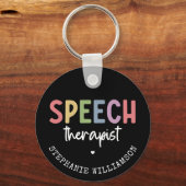 Custom SLP Speech Pathologist Speech Therapist Schlüsselanhänger (Vorderseite)