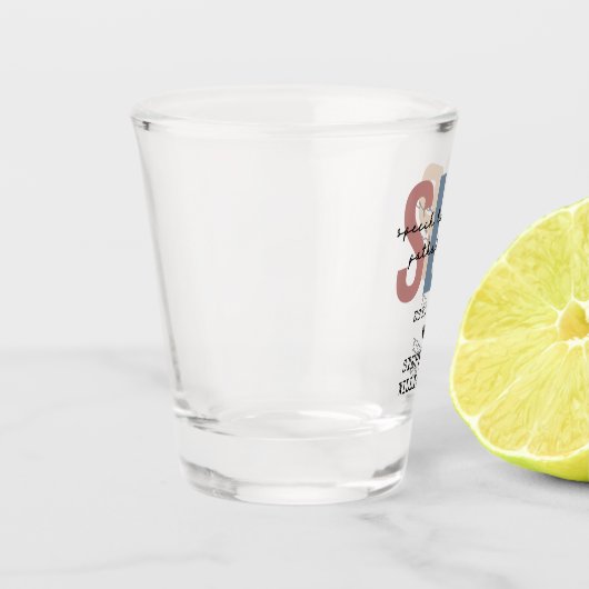 Custom SLP Speech Pathologist Speech Therapist Schnapsglas (Links)