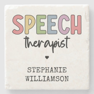 Custom SLP Speech Pathologist Speech Therapist Steinuntersetzer