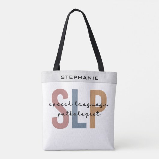 Custom SLP Speech Pathologist Speech Therapist Tasche (Rückseite)
