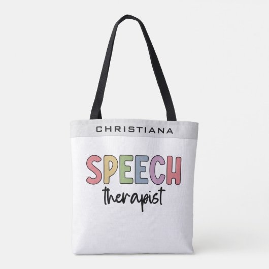 Custom SLP Speech Pathologist Speech Therapist Tasche (Rückseite)