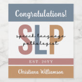 Custom SLP Speech Pathologist Speech Therapist Weinetikett (Einzelnes Label)