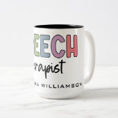 Custom SLP Speech Pathologist Speech Therapist Zweifarbige Tasse (VorderseiteRechts)