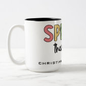 Custom SLP Speech Pathologist Speech Therapist Zweifarbige Tasse (Links)