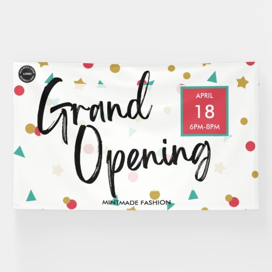 Custom Small Business Grand Opening Banner (Horizontal)