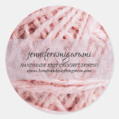 Custom Small Business Knit Supplies Runder Aufkleber (Vorderseite)