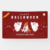 Custom Small Business Logo Halloween Party Banner (Horizontal)