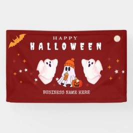 Custom Small Business Logo Halloween Party Banner