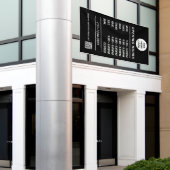 Custom Small Business Opening Hours logo & qr code Banner (Äußeres Gebäude)