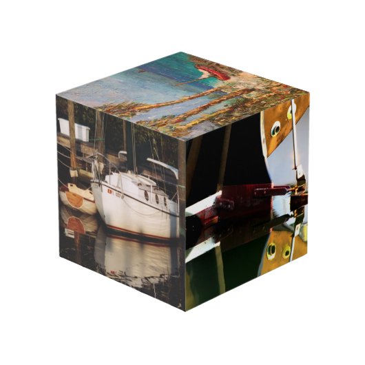Custom Small Foto Cube Würfel (Rückseite Schrägansicht)