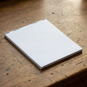 Custom Small Graph Paper Note Pad (Grids, Squares) Notizblock