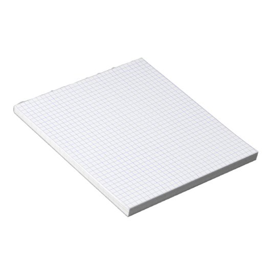 Custom Small Graph Paper Note Pad (Grids, Squares) Notizblock (angewinkelt)