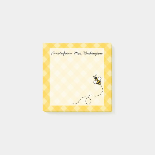 Custom Small Honey Bee Gift Post It Notes Post-it Klebezettel (Vorderseite)