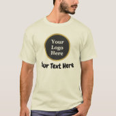Custom Small Simple Logo With Text Business T-Shirt (Vorderseite)
