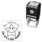 Custom Smile Face Star Classroom Reward Permastempel (Beispiel)