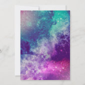 Custom Smokey Galaxy Bat Mitzvah Party Einladung (Rückseite)