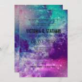 Custom Smokey Galaxy Bat Mitzvah Party Einladung (Vorne/Hinten)