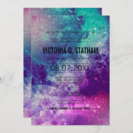 Custom Smokey Galaxy Bat Mitzvah Party Einladung