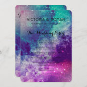 Custom Smokey Galaxy Hochzeitsprogramme Programm (Vorne/Hinten)