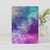 Custom Smokey Galaxy Hochzeitsprogramme Programm (Stehend Vorderseite)