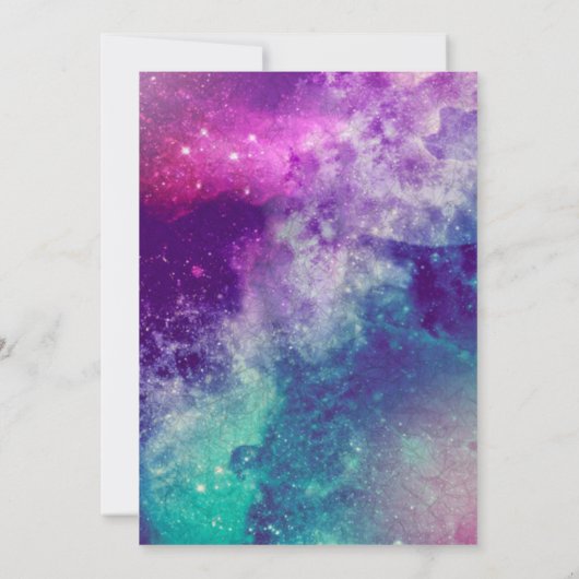 Custom Smokey Galaxy Probe Dinner Einladung (Rückseite)