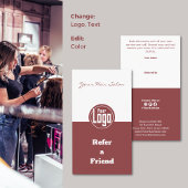 Custom Smoky Topaz White Hair Salon Weiterempfehle Empfehlungskarte