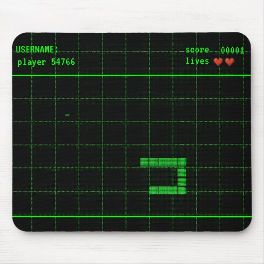 Custom Snake Game Mouse Pad - Name & Score Mousepad (Vorne)