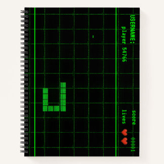 Custom Snake Game Retro NotebookSpiral Notebook Notizblock
