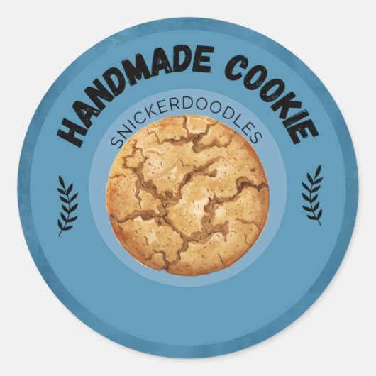Custom Snickerdoodle Cookie Labels Runder Aufkleber (Vorderseite)